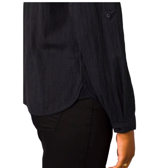 NWT PRANA Katya Lightweight Organic Cotton Long Sleeve Top Black Small - Picture 5 of 6